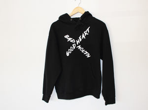 Hooded Sweatshirt - 'Good Heart Bad Mouth'