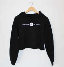 Load image into Gallery viewer, Cropped Fleece Hoodie - Make It Live &#39;Mirrored&#39;
