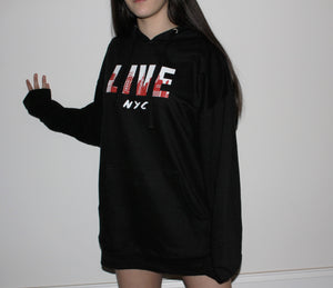 Hooded Sweatshirt - 'LIVE NYC'