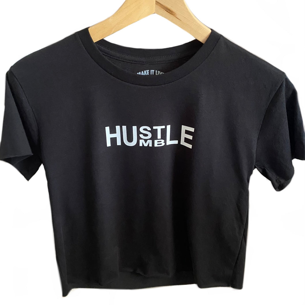 Cropped T-Shirt - ‘Hustle/Humble’