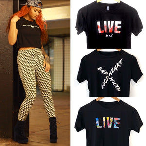 Cropped T-Shirt - LIVE 'Splatter'