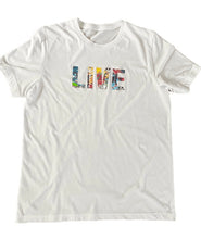 Load image into Gallery viewer, T-Shirt - LIVE ‘Splatter&#39; (White)
