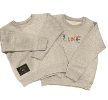 Load image into Gallery viewer, Children’s Crewneck Sweatshirt - Heather Grey (2 designs, unisex)
