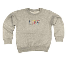 Load image into Gallery viewer, Children’s Crewneck Sweatshirt - Heather Grey (2 designs, unisex)
