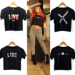 Cropped T-Shirt - LIVE 'Splatter'