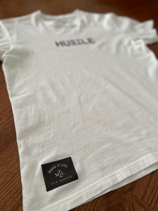 T-Shirt - 'Hustle/Humble' (White)