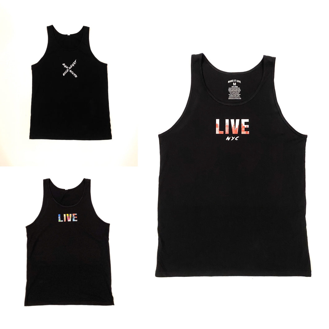 Tank Top (Black, 3 styles, Unisex)