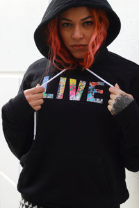 Sponge Fleece Hoodie - LIVE 'Splatter'