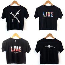 Load image into Gallery viewer, Cropped T-Shirt - LIVE &#39;Splatter&#39;
