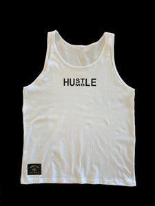 Tank Top - 'Hustle/Humble' (white, unisex)