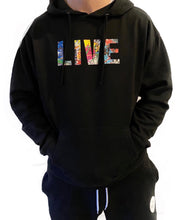 Load image into Gallery viewer, Hooded Sweatshirt - LIVE ‘Splatter’
