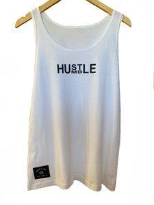 Tank Top - 'Hustle/Humble' (white, unisex)