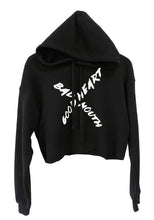 Load image into Gallery viewer, Cropped Fleece Hoodie - &#39;Good Heart Bad Mouth&#39;
