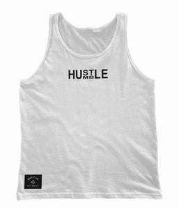 Tank Top - 'Hustle/Humble' (white, unisex)